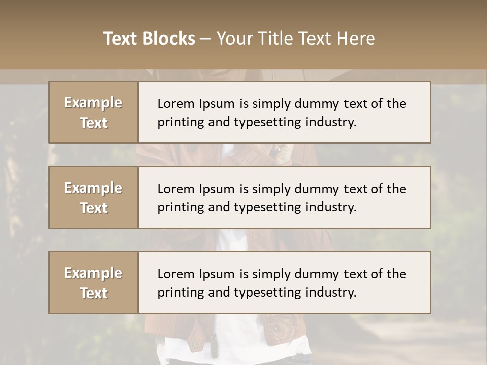 Adult Teenage Girls Park PowerPoint Template