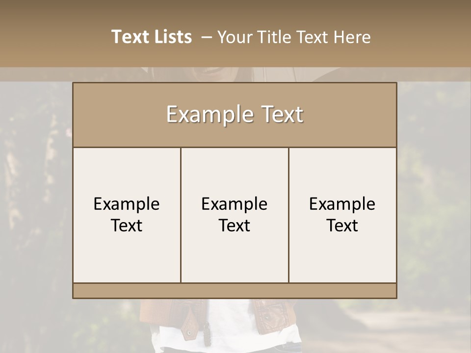 Adult Teenage Girls Park PowerPoint Template