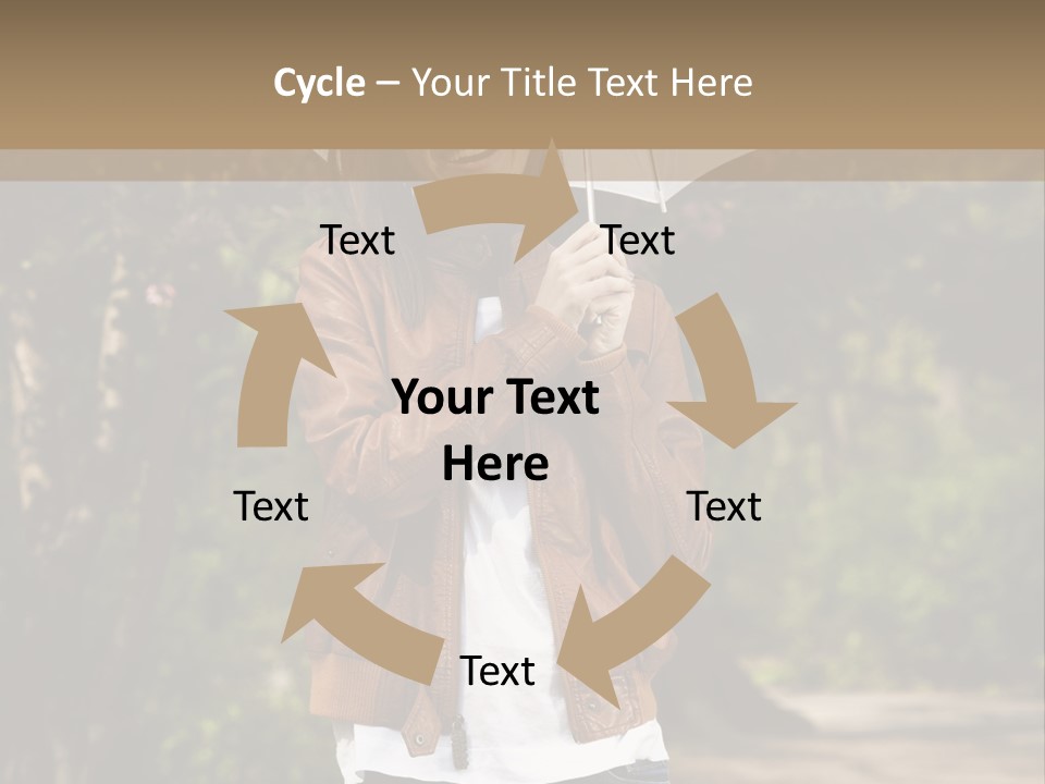 Adult Teenage Girls Park PowerPoint Template