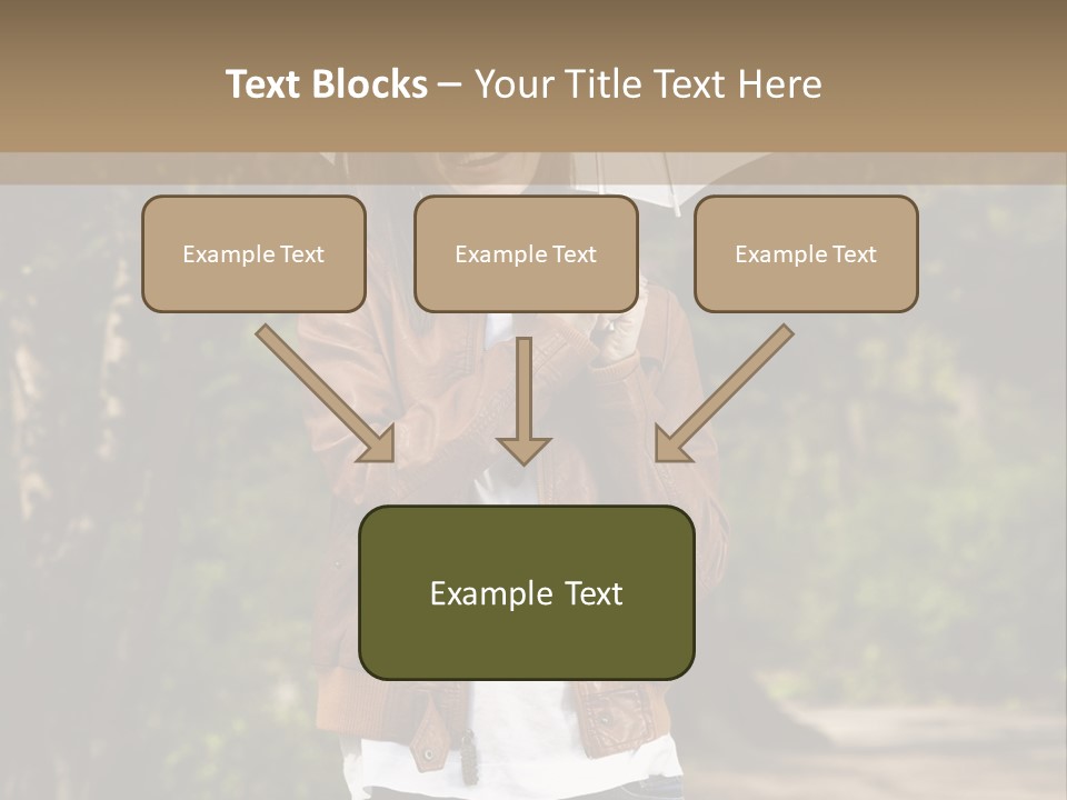 Adult Teenage Girls Park PowerPoint Template