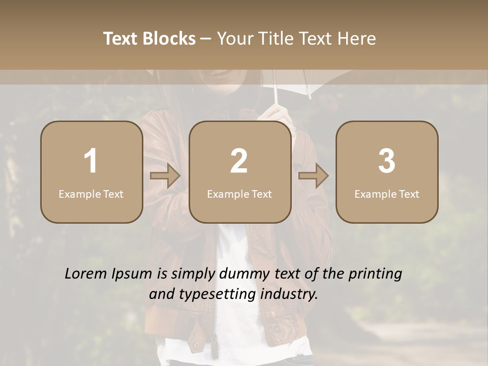 Adult Teenage Girls Park PowerPoint Template