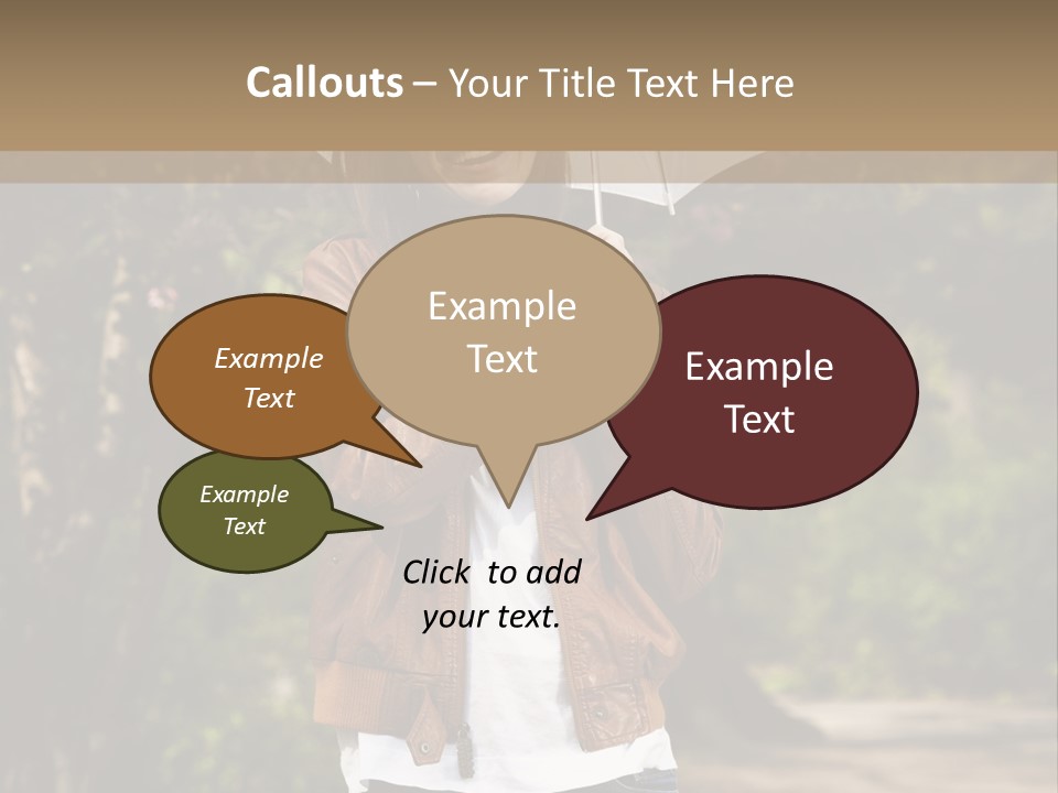 Adult Teenage Girls Park PowerPoint Template