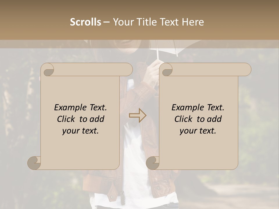 Adult Teenage Girls Park PowerPoint Template
