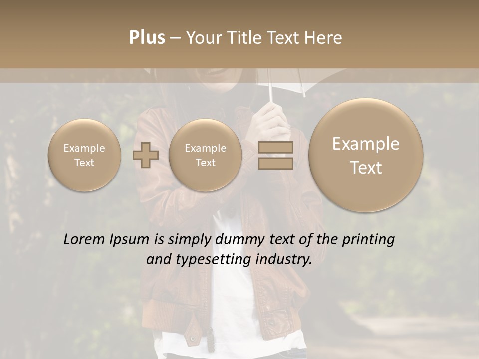 Adult Teenage Girls Park PowerPoint Template