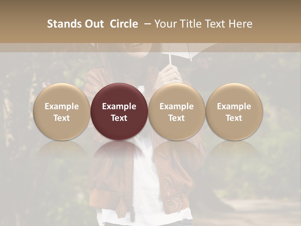 Adult Teenage Girls Park PowerPoint Template