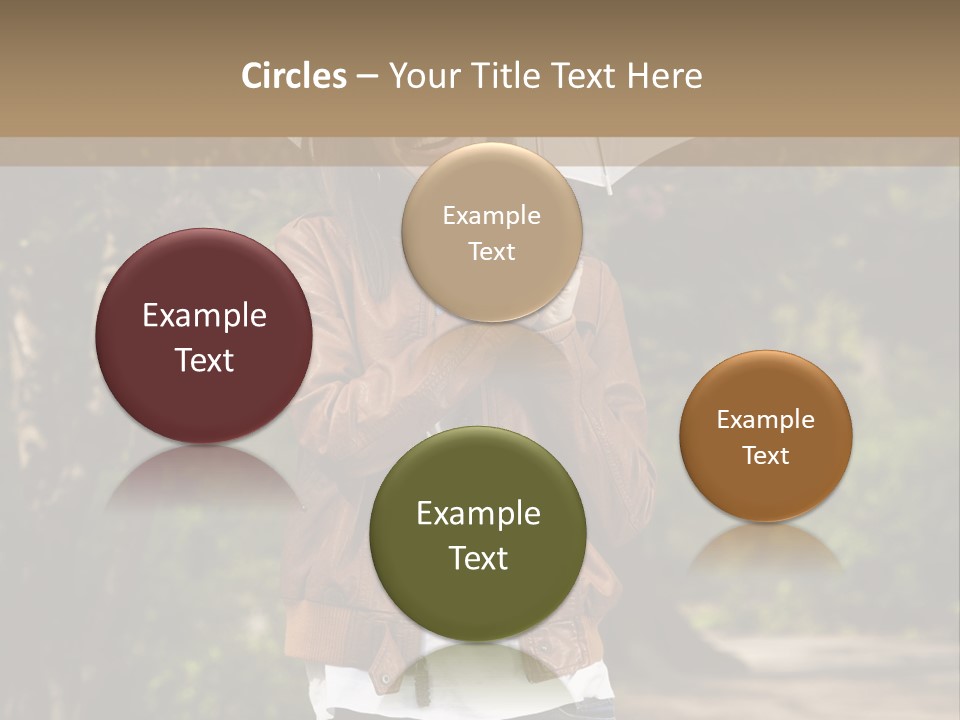 Adult Teenage Girls Park PowerPoint Template