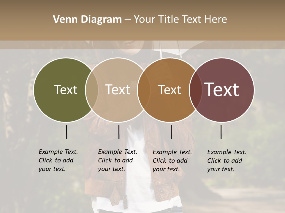 Adult Teenage Girls Park PowerPoint Template