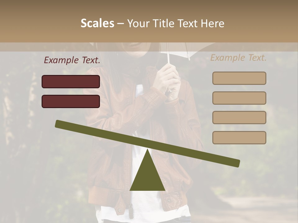 Adult Teenage Girls Park PowerPoint Template