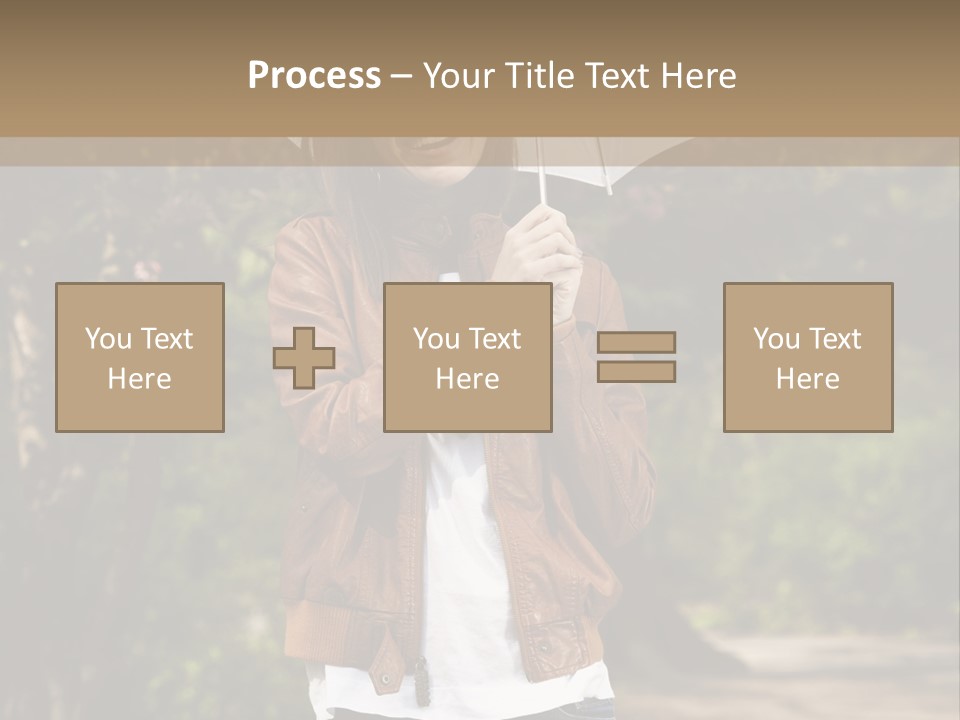 Adult Teenage Girls Park PowerPoint Template