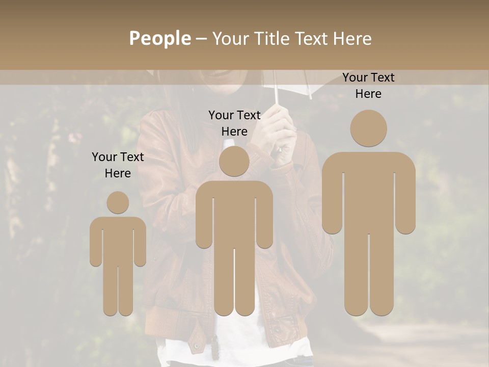 Adult Teenage Girls Park PowerPoint Template