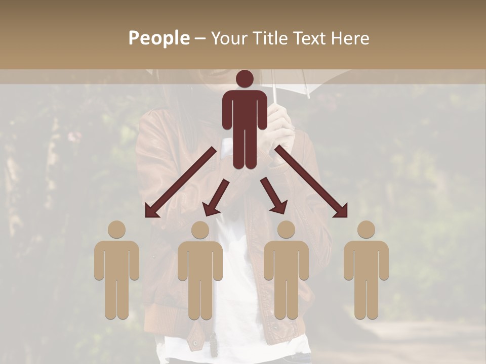 Adult Teenage Girls Park PowerPoint Template