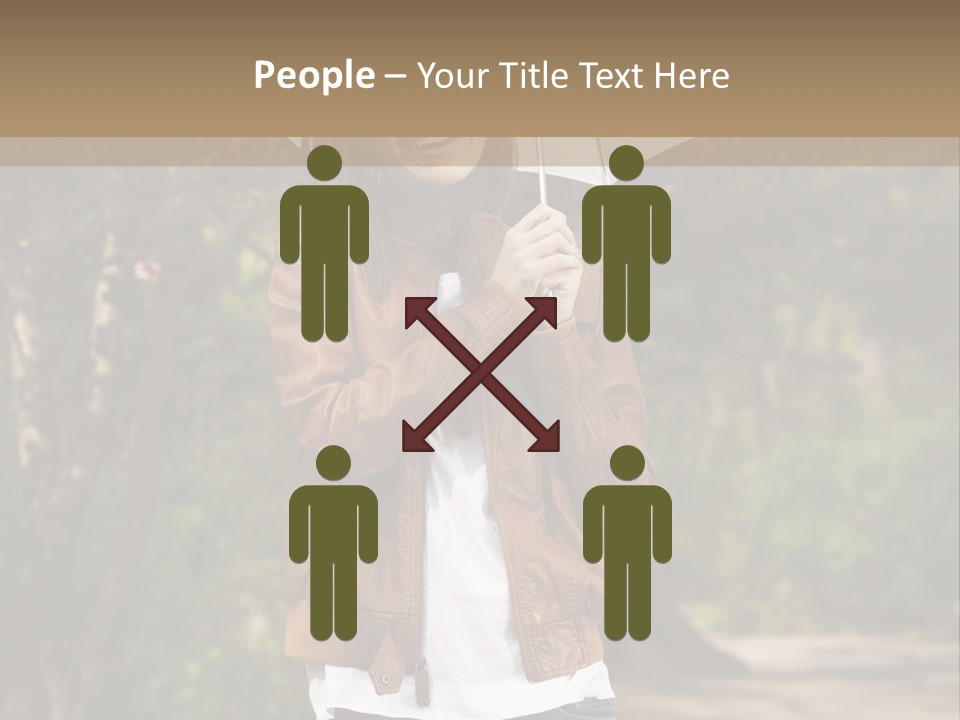 Adult Teenage Girls Park PowerPoint Template