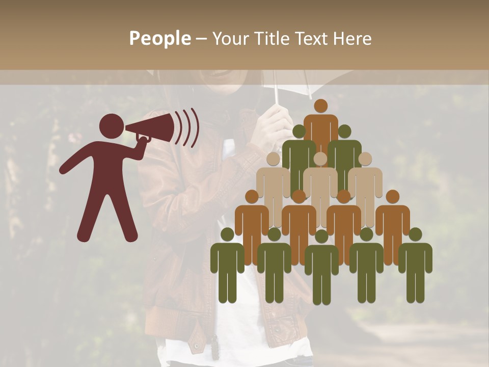 Adult Teenage Girls Park PowerPoint Template