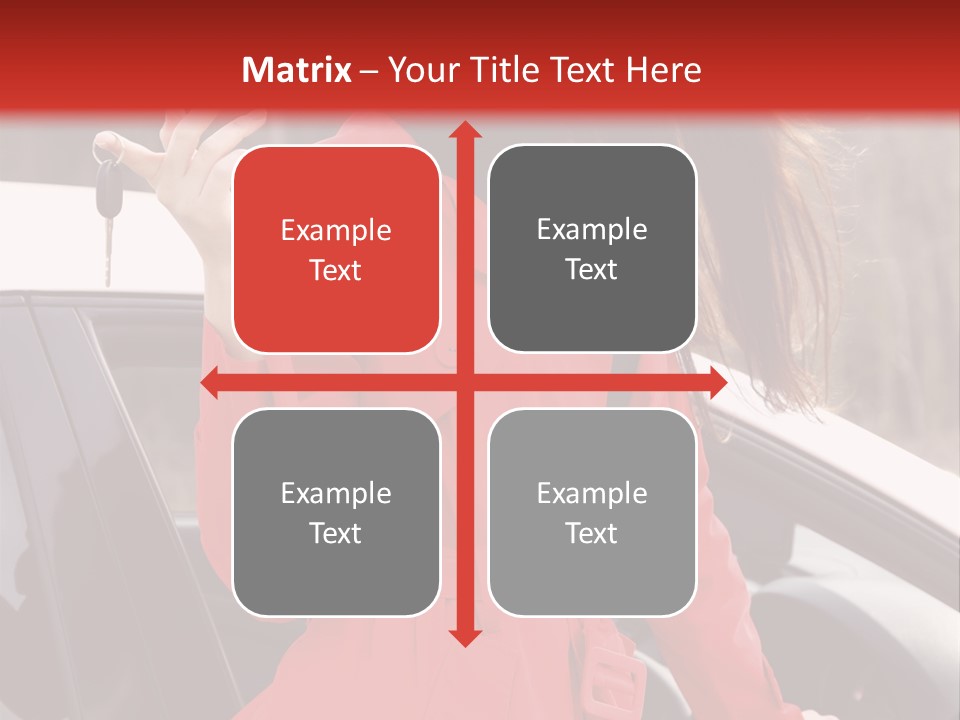 Success Auto Woman PowerPoint Template