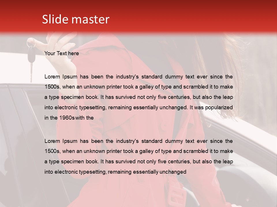 Success Auto Woman PowerPoint Template