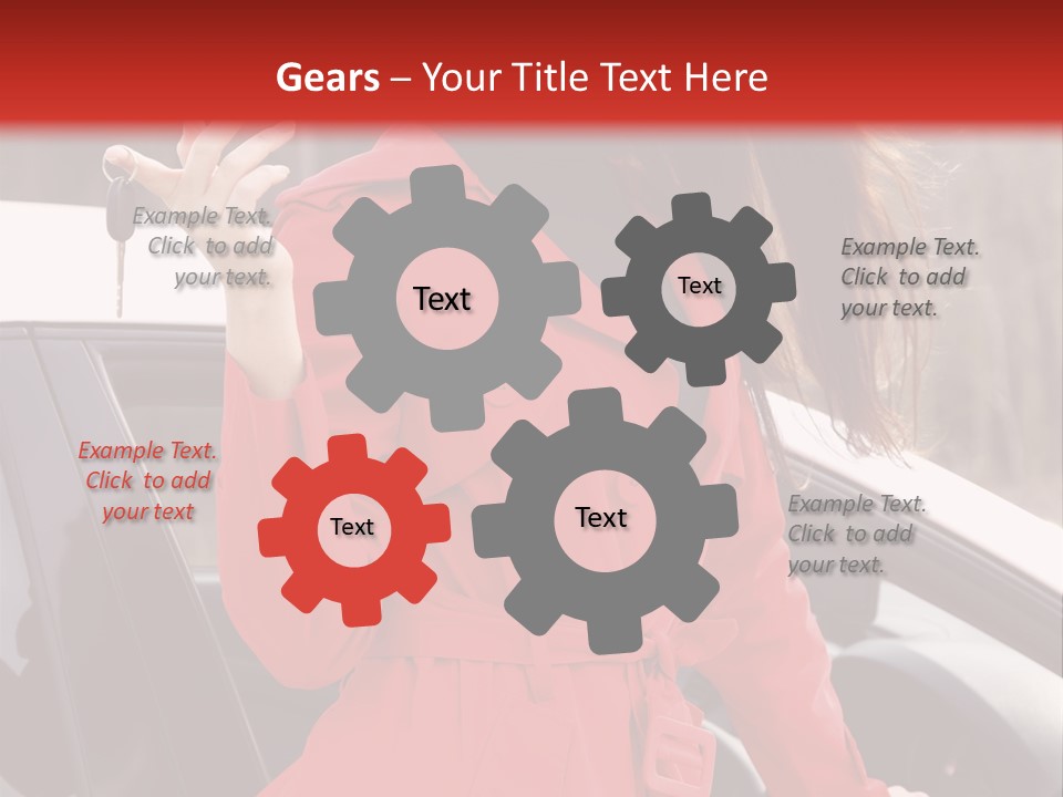 Success Auto Woman PowerPoint Template