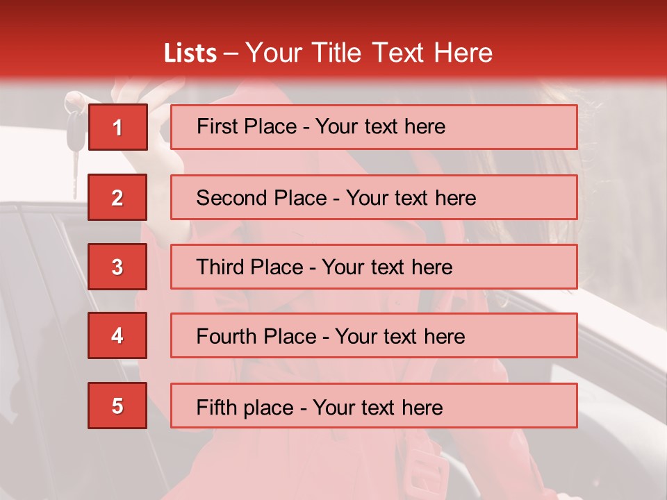Success Auto Woman PowerPoint Template