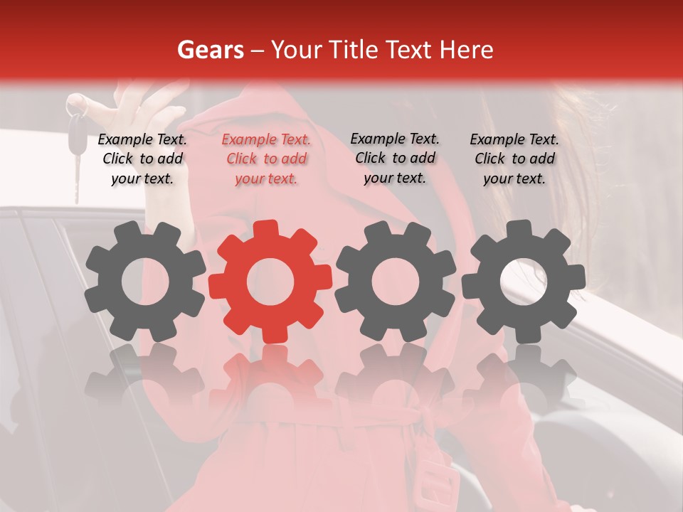 Success Auto Woman PowerPoint Template