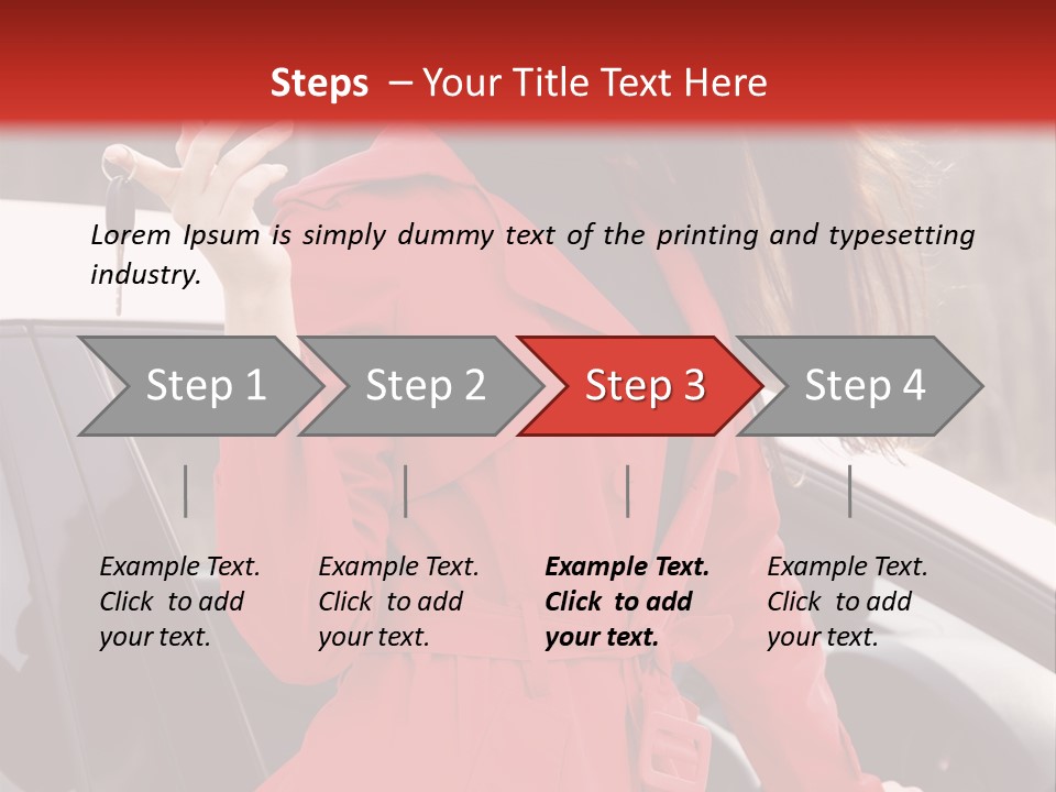 Success Auto Woman PowerPoint Template