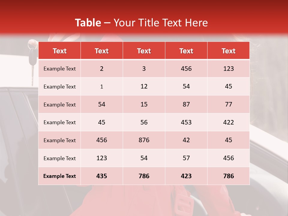 Success Auto Woman PowerPoint Template