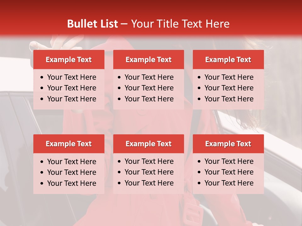 Success Auto Woman PowerPoint Template