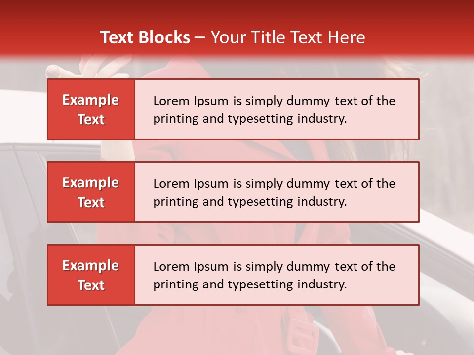 Success Auto Woman PowerPoint Template