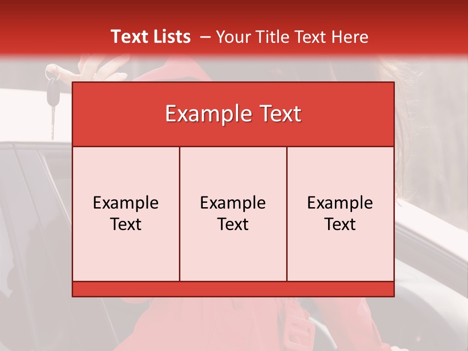 Success Auto Woman PowerPoint Template
