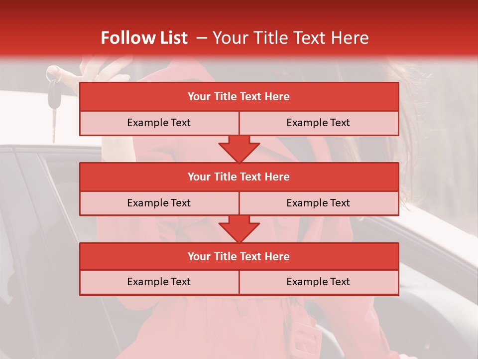 Success Auto Woman PowerPoint Template