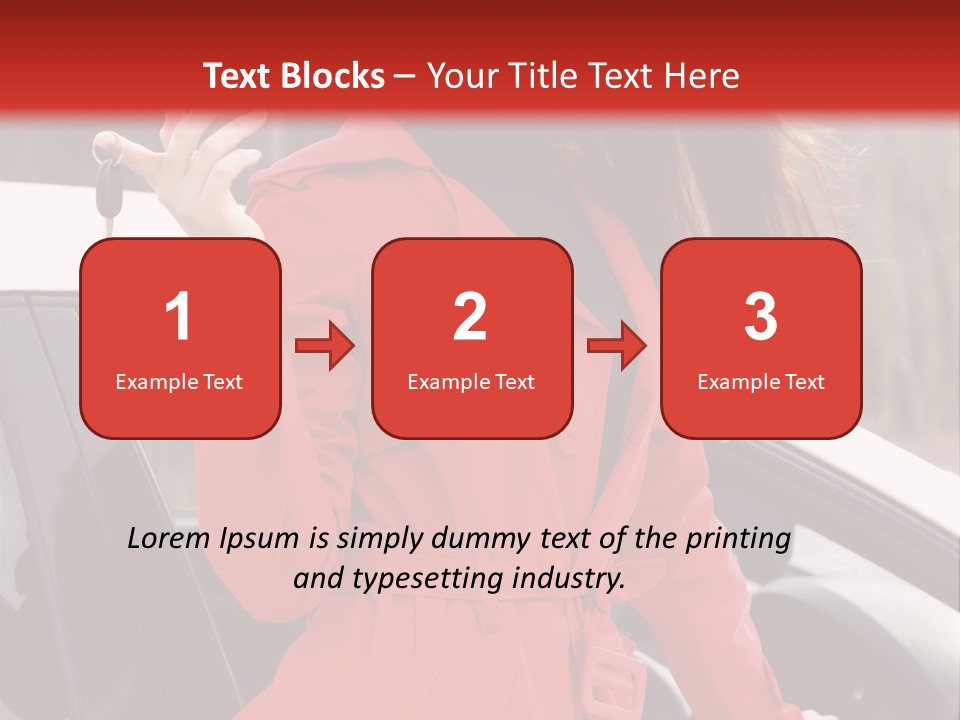 Success Auto Woman PowerPoint Template
