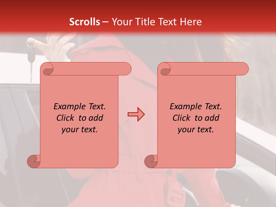 Success Auto Woman PowerPoint Template