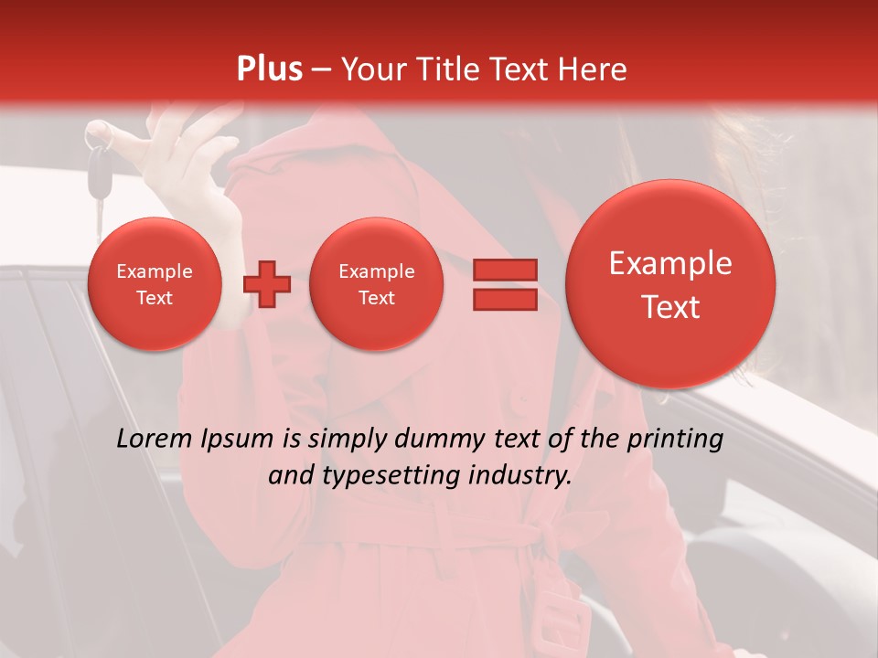 Success Auto Woman PowerPoint Template