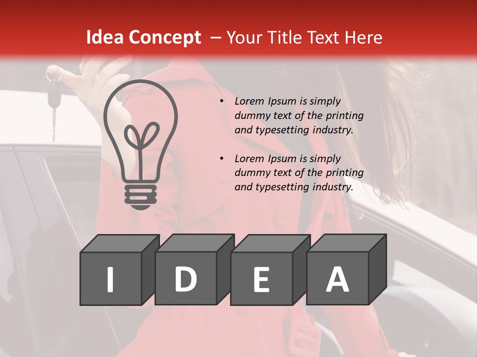 Success Auto Woman PowerPoint Template