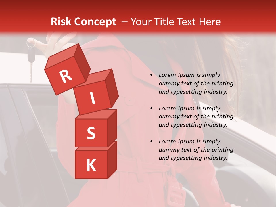 Success Auto Woman PowerPoint Template