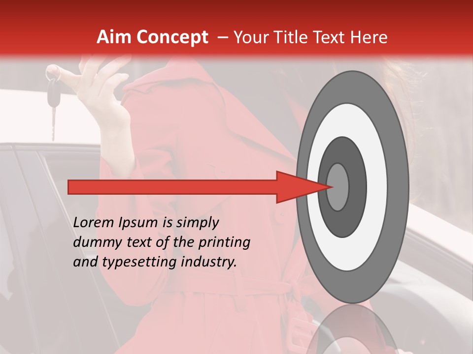 Success Auto Woman PowerPoint Template