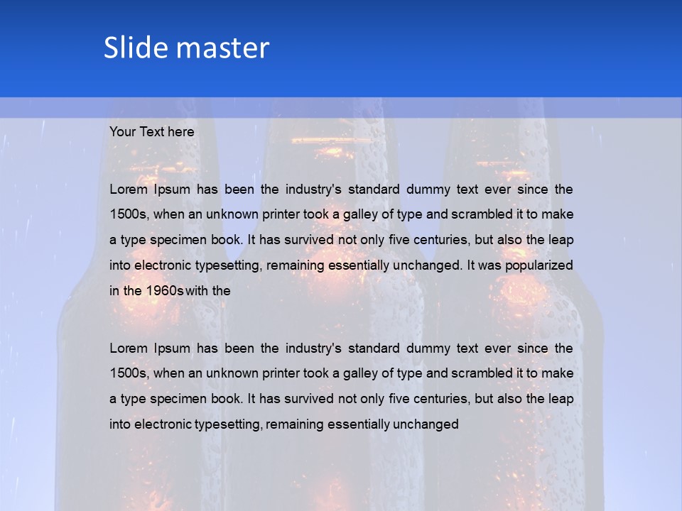 Alcohol Refreshment Dark PowerPoint Template