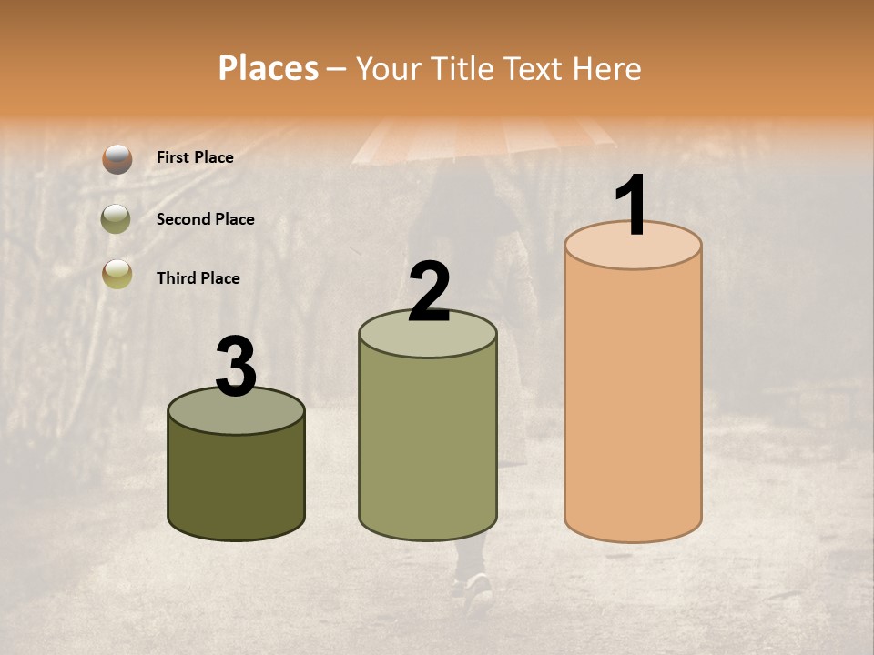 Women Rain Tree PowerPoint Template