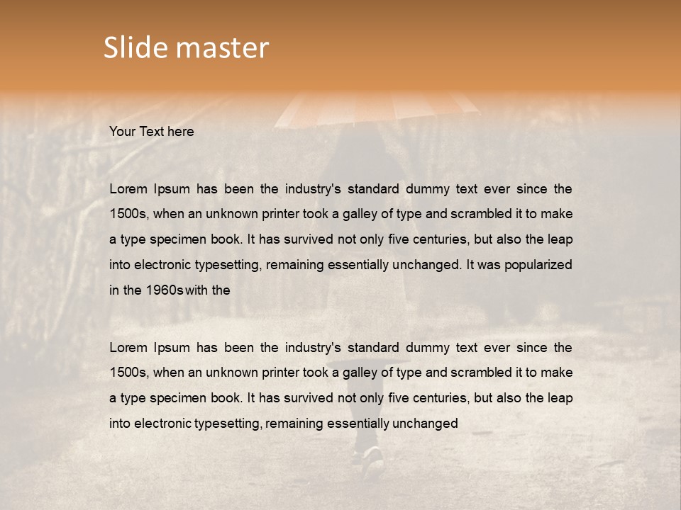 Women Rain Tree PowerPoint Template