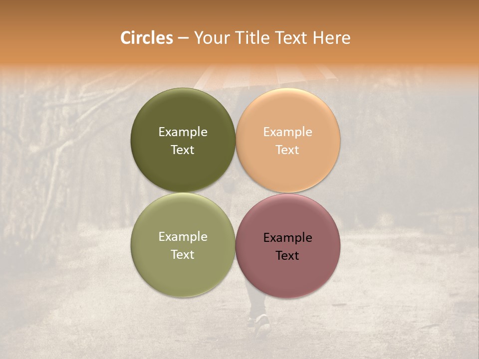 Women Rain Tree PowerPoint Template