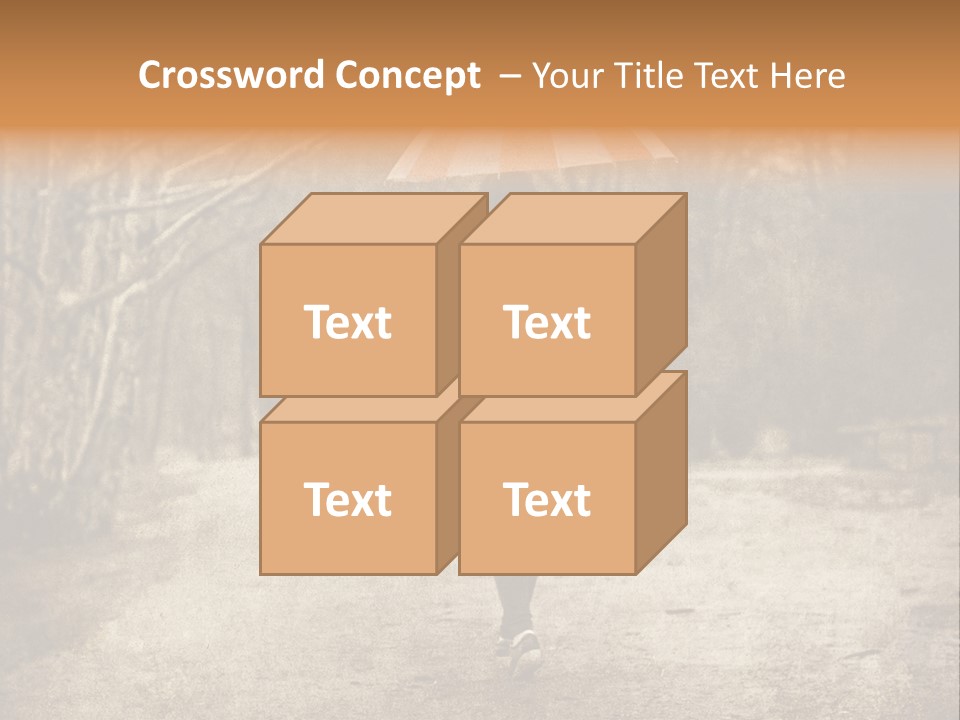 Women Rain Tree PowerPoint Template