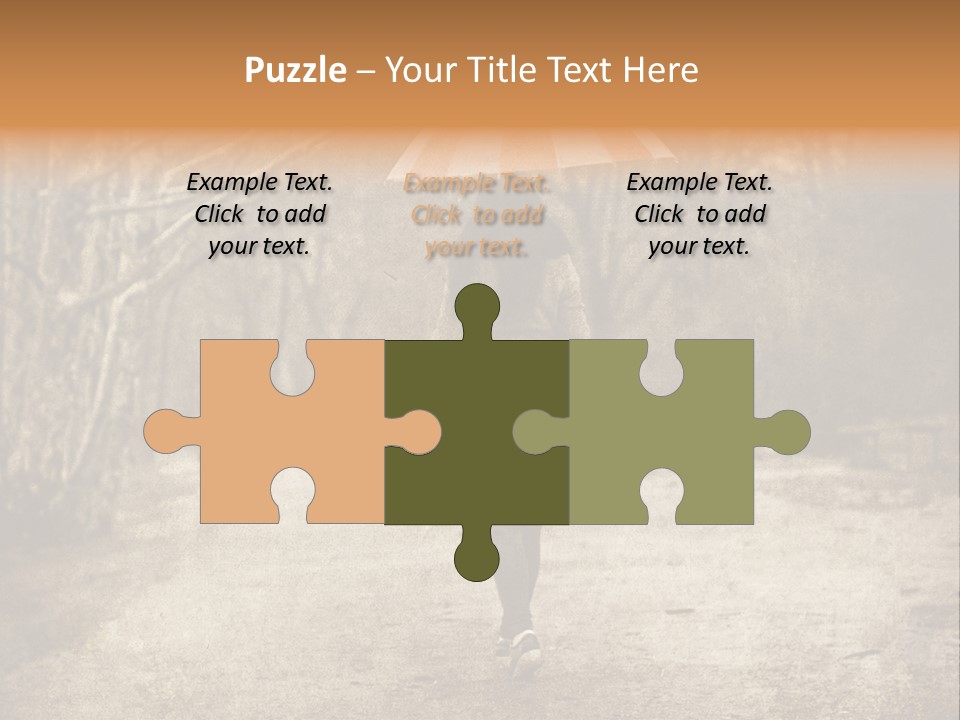 Women Rain Tree PowerPoint Template