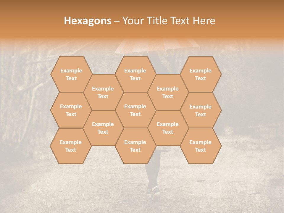 Women Rain Tree PowerPoint Template