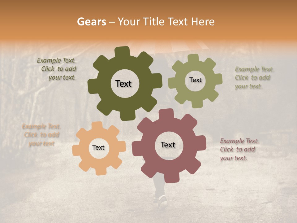 Women Rain Tree PowerPoint Template