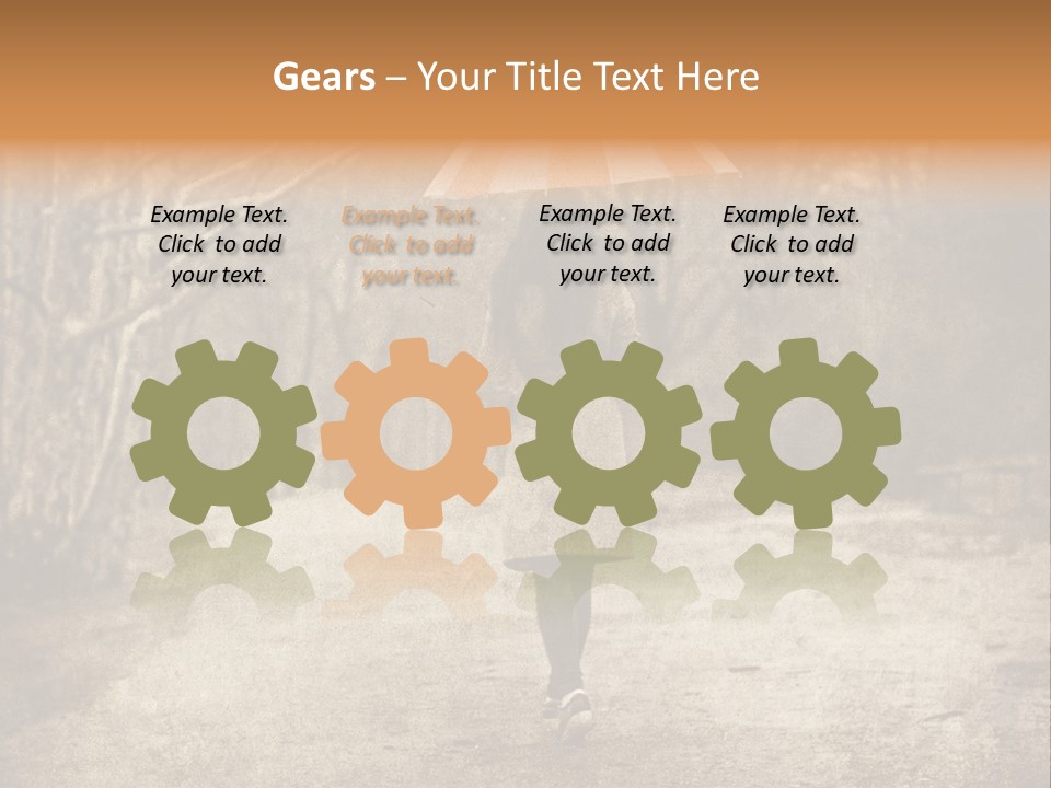 Women Rain Tree PowerPoint Template