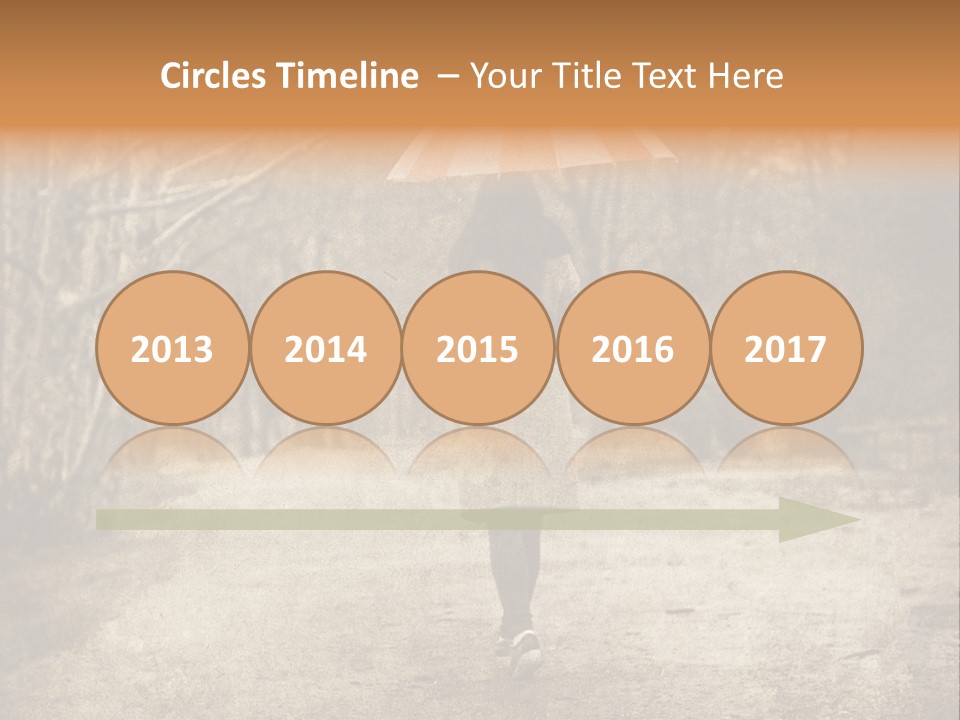 Women Rain Tree PowerPoint Template