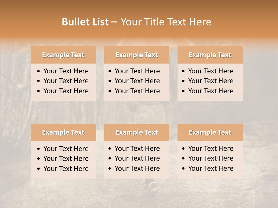 Women Rain Tree PowerPoint Template