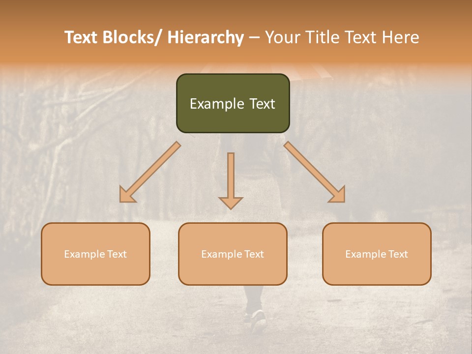 Women Rain Tree PowerPoint Template
