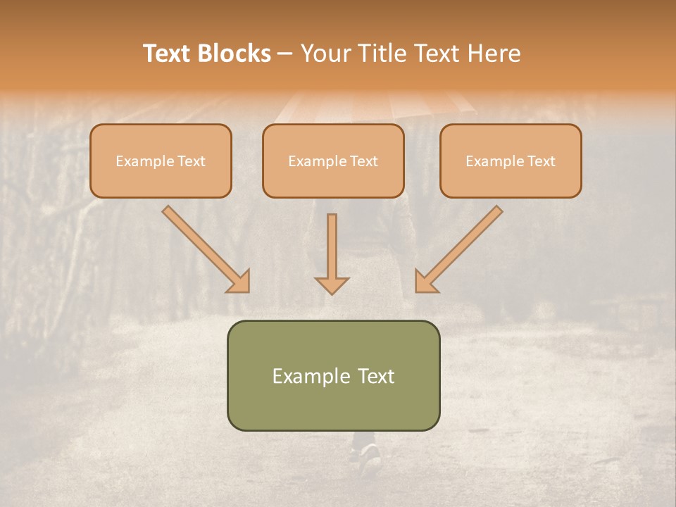 Women Rain Tree PowerPoint Template