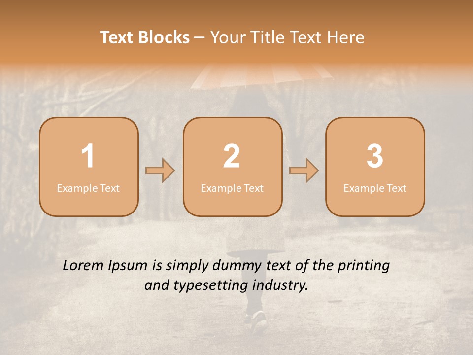 Women Rain Tree PowerPoint Template