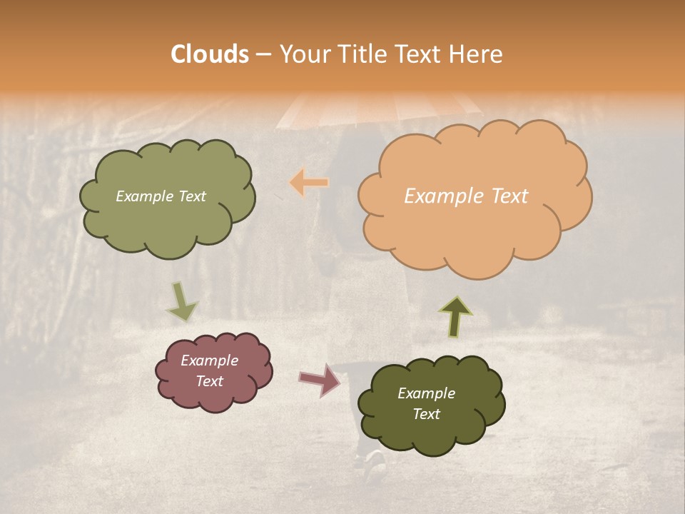 Women Rain Tree PowerPoint Template