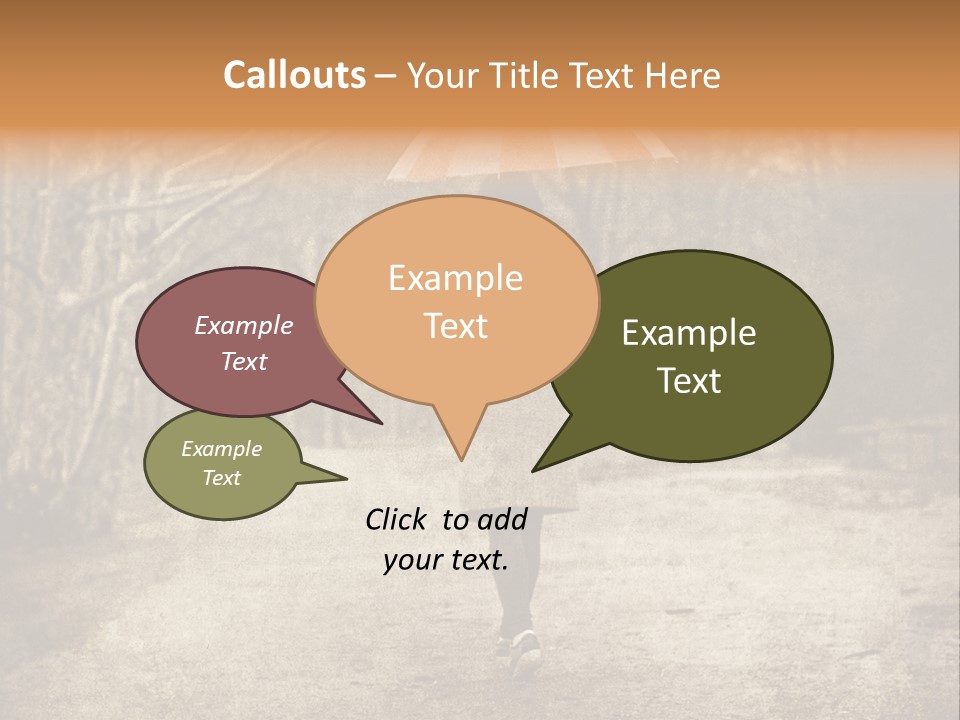 Women Rain Tree PowerPoint Template